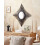 Beliani Wall Mirror MAJENE 60 cm 60 cm Rattan Black 4