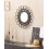 Beliani Wall Mirror BABAI 60 cm 60 cm Rattan Black 2