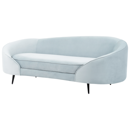 Beliani Sofa 2 Seater SAVAR Velvet Light Blue 1