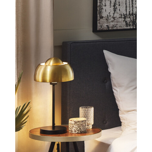 Beliani Table Lamp SENETTE Metal Black/ Gold 1