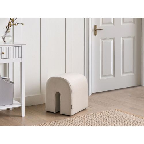 Beliani Pouffe MODOC Velvet Beige 1