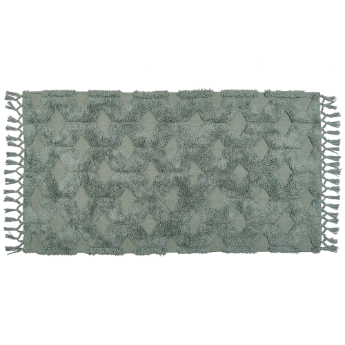 Beliani Rug KARS Green 80 x 150 cm Cotton 1