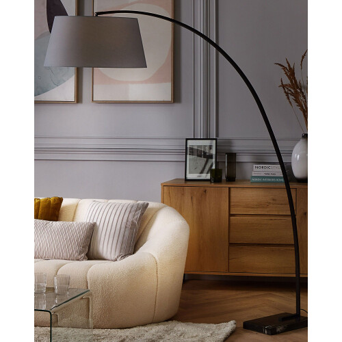 Beliani Floor Lamp BENUE Metal Grey 1