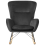 Beliani Rocking Chair ELLAN Velvet Black 6