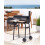 Beliani Charcoal BBQ Grill SATAH with Smoker Metal Black 2