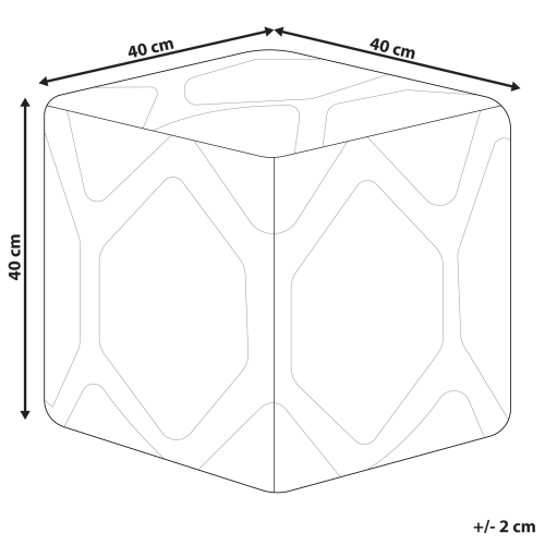 Beliani Pouffe ROJHAN Cotton Blue 2