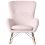 Beliani Rocking Chair ELLAN Velvet Pink 7