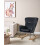 Beliani Rocking Chair ELLAN Velvet Black 2