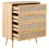 Beliani 4 Drawer Chest PEROTE Rattan Light Brown 4