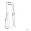 Beliani Standing Mirror LOCRONAN 150 cm Faux Leather Light Grey 4