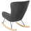 Beliani Rocking Chair ELLAN Velvet Black 7