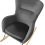 Beliani Rocking Chair ELLAN Velvet Black 8