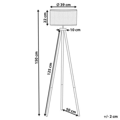 Beliani Floor Lamp PENTON Rattan Natural 2