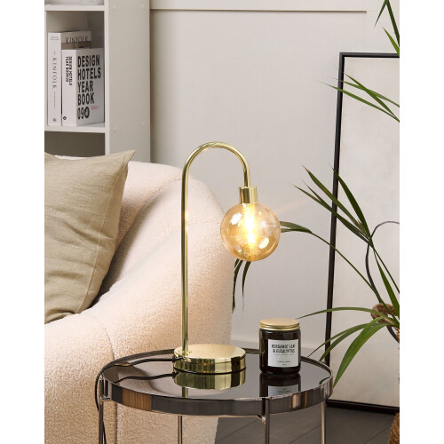Beliani Table Lamp RAMIS Metal Gold 1