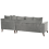 Beliani Corner Sofa 3 Seater GRENA Velvet Light Grey Left Hand 6