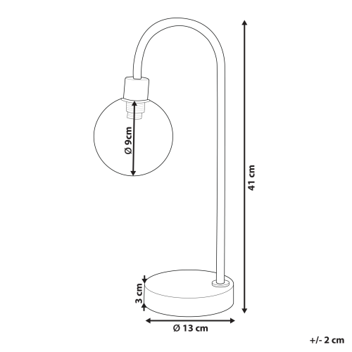 Beliani Table Lamp RAMIS Metal Gold 2