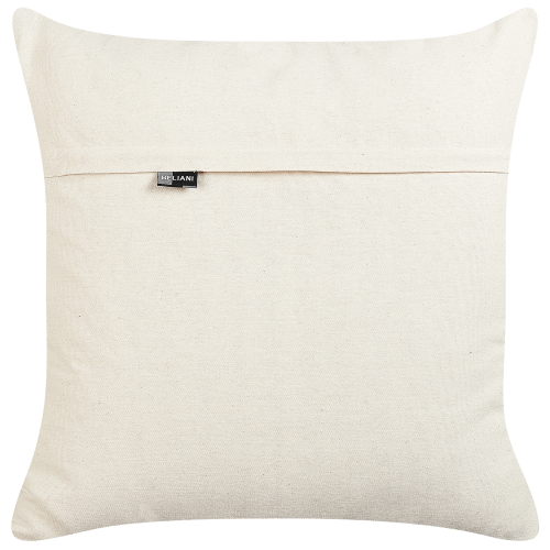 Beliani Throw Cushion BHUSAWAL 50 x 50 cm Cotton Black Geometric Pattern 1