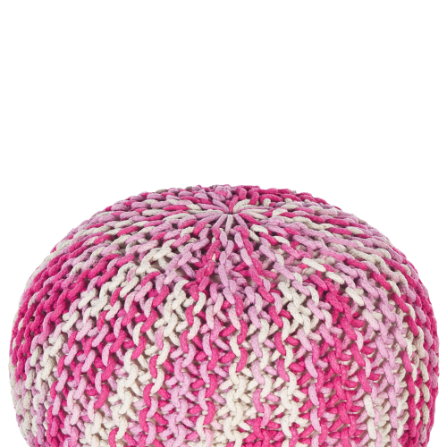 Beliani Pouffe CONRAD Cotton Pink 2