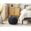 Beliani Pouffe PRIENE Cotton Black 3