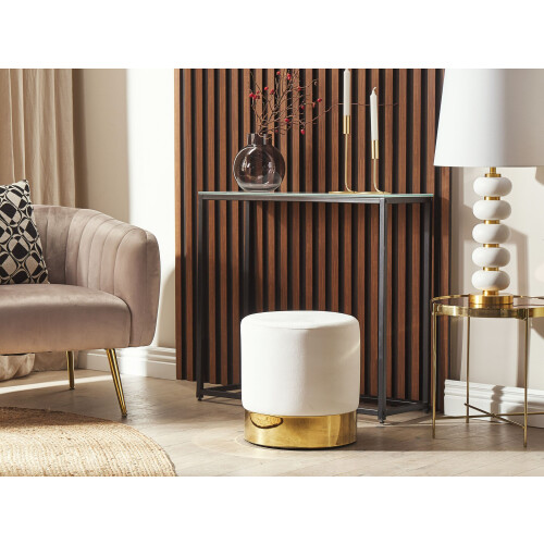 Beliani Pouffe SOPHIA Velvet White 1