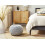 Beliani Pouffe PRIENE Cotton Light Grey 2