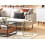 Beliani Side Table HALSEY Gold 2