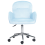 Beliani Desk Chair PRIDDY Velvet Light Blue 4