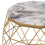 Beliani Side Table HALSEY Gold 4