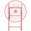 Beliani Bistro Table SCARIO 70 cm 70 cm Metal Red 7