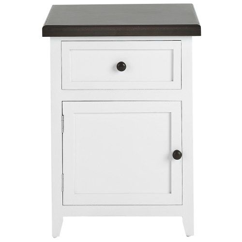 Beliani 1 Drawer Bedside Table LAYOLA White 1