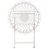 Beliani Bistro Table Folding STIFFE 70 cm 70 cm Metal White 4