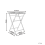 Beliani Bistro Table Folding STIFFE 70 cm 70 cm Metal White 3