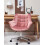 Beliani Desk Chair LABELLE Velvet Pink 6