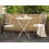 Beliani Bistro Table Folding STIFFE 70 cm 70 cm Metal White 2