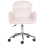 Beliani Desk Chair PRIDDY Velvet Pink 2