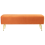 Beliani Upholstered Bench PATERSON Velvet Orange 6