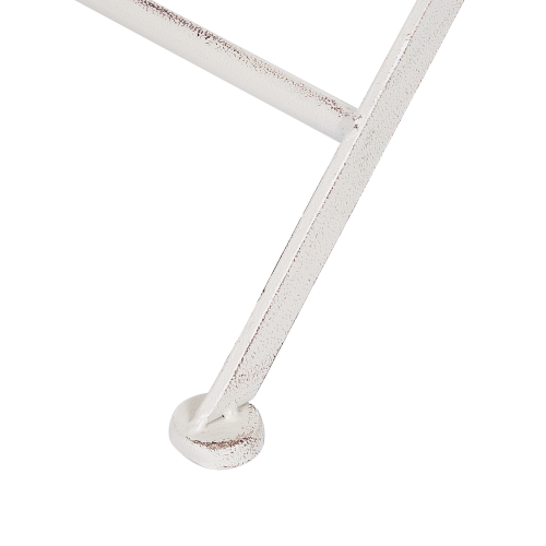 Beliani Bistro Table SCAFA 70 cm 70 cm Metal White 1