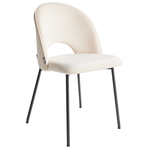 Beliani Set of 2 Dining Chairs COVELO Velvet Light Beige 2