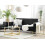 Beliani Sofa Bed 3 Seater ABERDEEN Velvet Black 4