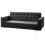 Beliani Sofa Bed 3 Seater ABERDEEN Velvet Black 2