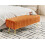 Beliani Upholstered Bench PATERSON Velvet Orange 2
