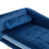 Beliani Left-Hand Chaise Longue GONESSE Velvet Blue 8