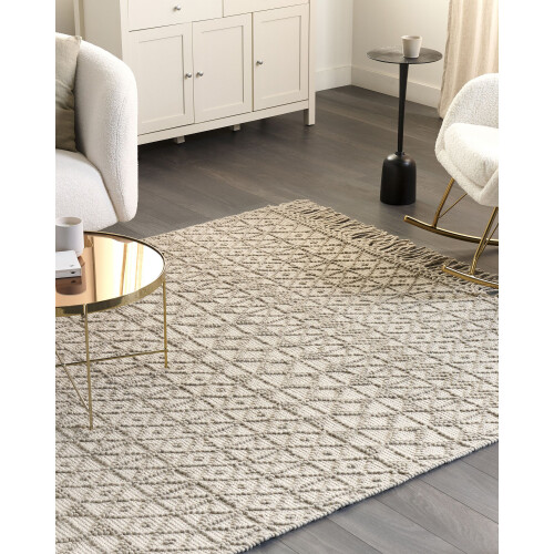 Beliani Rug ALUCRA Beige 160 x 230 cm Wool 2