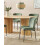 Beliani Set of 2 Dining Chairs ADA Fabric Dark Green 2