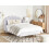 Beliani Bed Velvet AMBILLOU 140 x 200 cm (EU Double) Light Grey 2