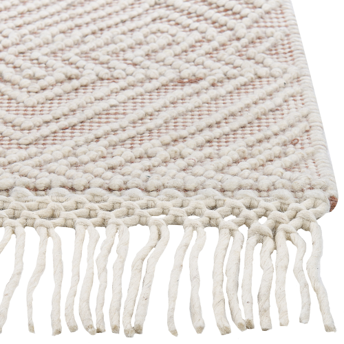 Beliani Rug KESTEL Brown Beige 160 x 230 cm Wool 1