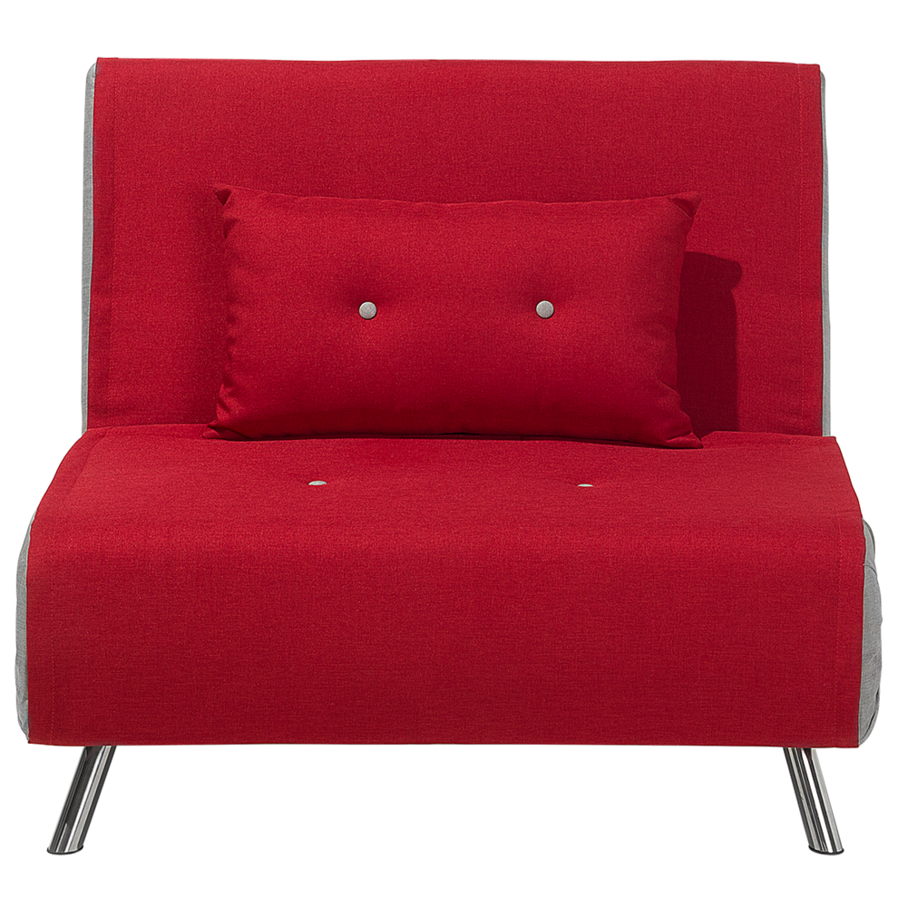 Single Sofa Bed FARRIS Fabric Red