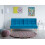 Beliani Sofa Bed 3 Seater SILJAN Fabric Sea Blue 2