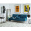 Beliani Sofa Bed 3 Seater ROXEN Fabric Blue 2