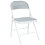 Beliani Set of 4 Folding Chairs SPARKS Metal Light Grey/ White 6